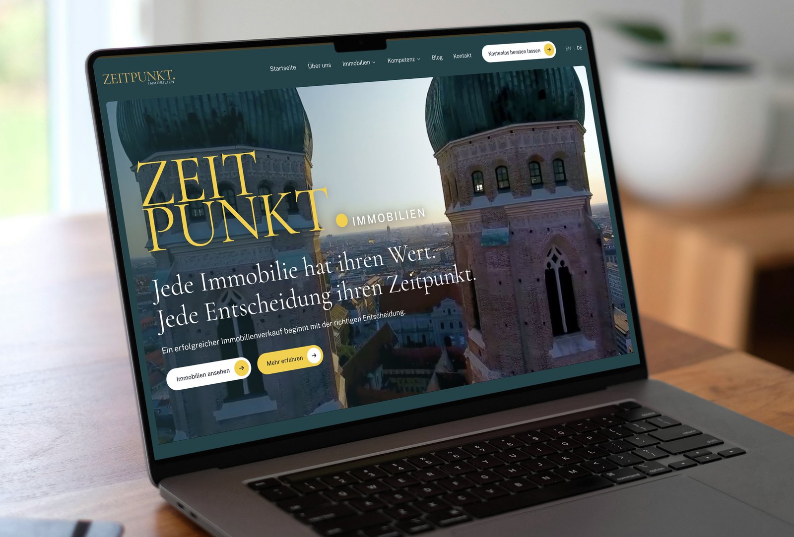 Zeitpunkt Immobilien website homepage