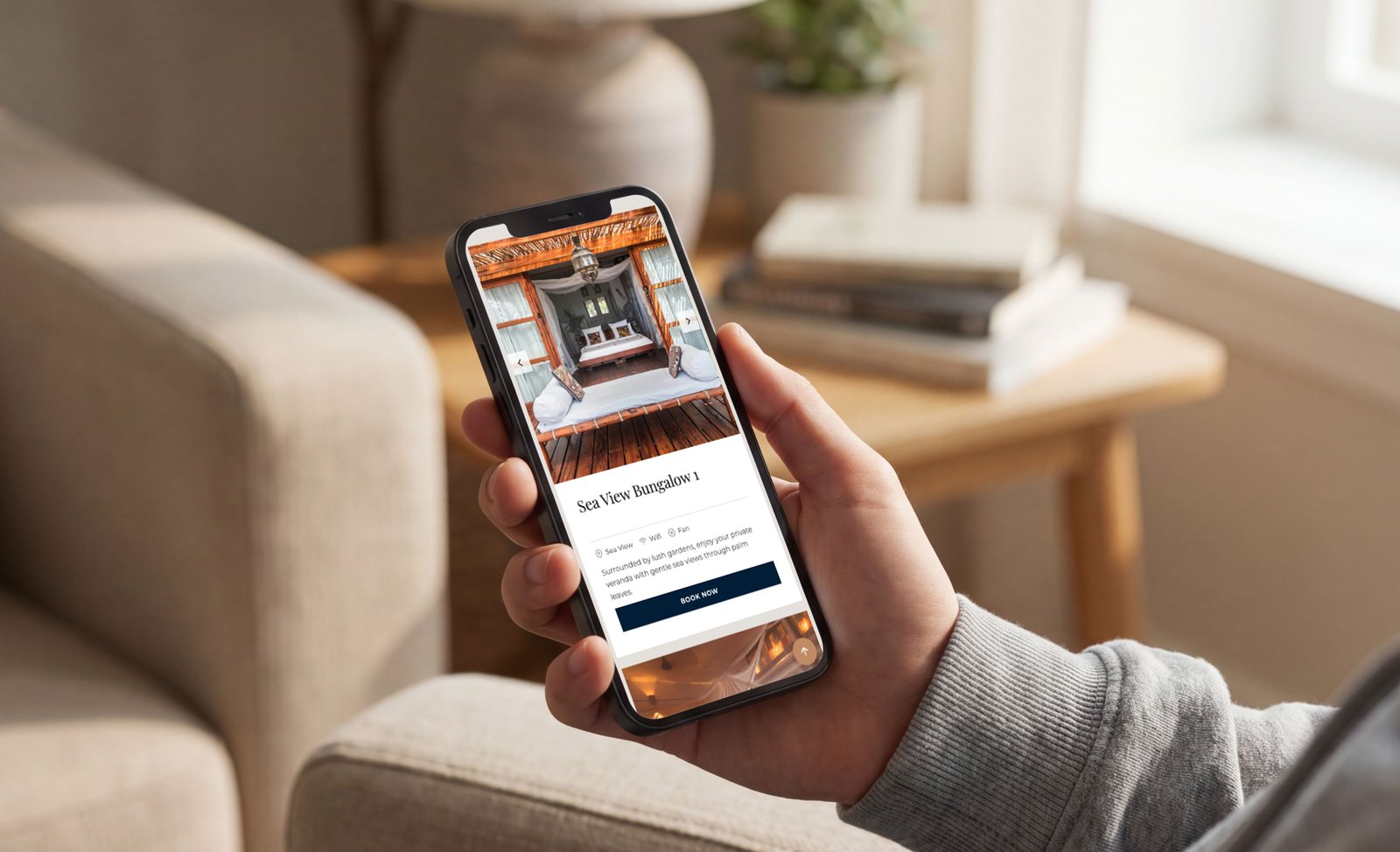 Sonambulas hospitality website — rooms, experiences, and booking enquiry flow